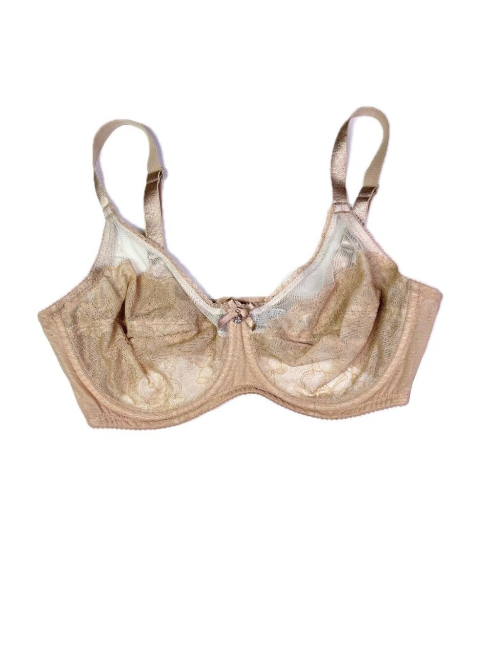 Wacoal Size 36D Retro Chic Full Figure Underwire Bra Sheer 855186